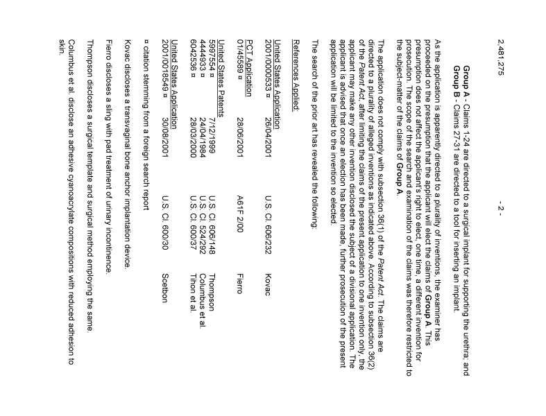 Canadian Patent Document 2481275. Prosecution-Amendment 20100125. Image 2 of 4