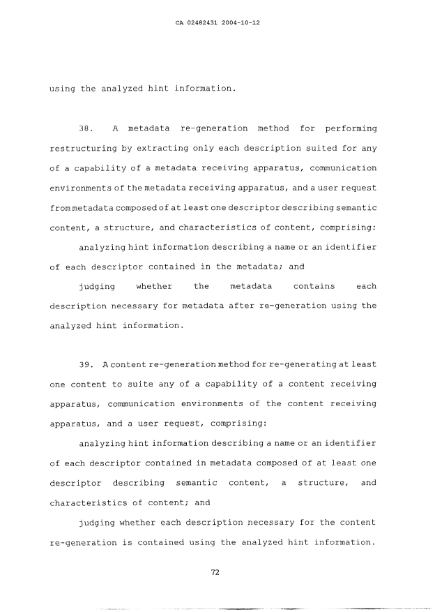Canadian Patent Document 2482431. Prosecution-Amendment 20041012. Image 19 of 20
