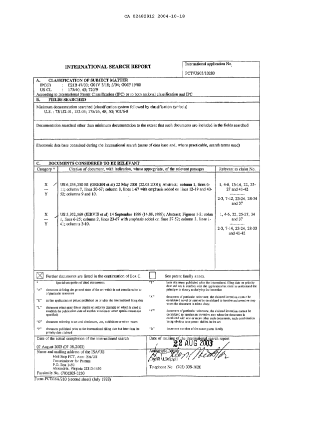 Document de brevet canadien 2482912. PCT 20041018. Image 2 de 5