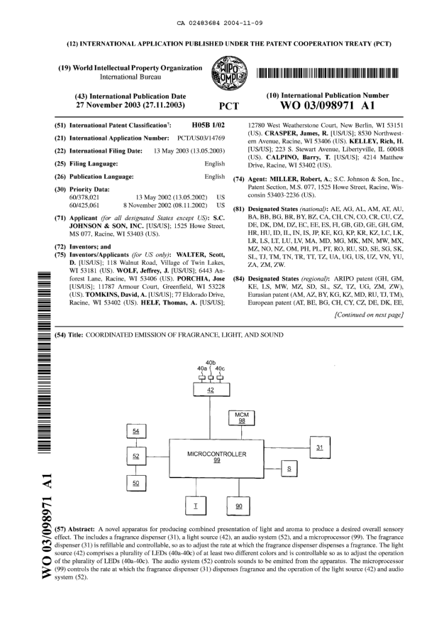 Canadian Patent Document 2483684. Abstract 20041109. Image 1 of 2