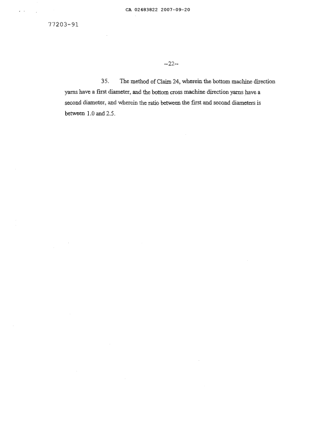 Document de brevet canadien 2483822. Revendications 20070920. Image 8 de 8
