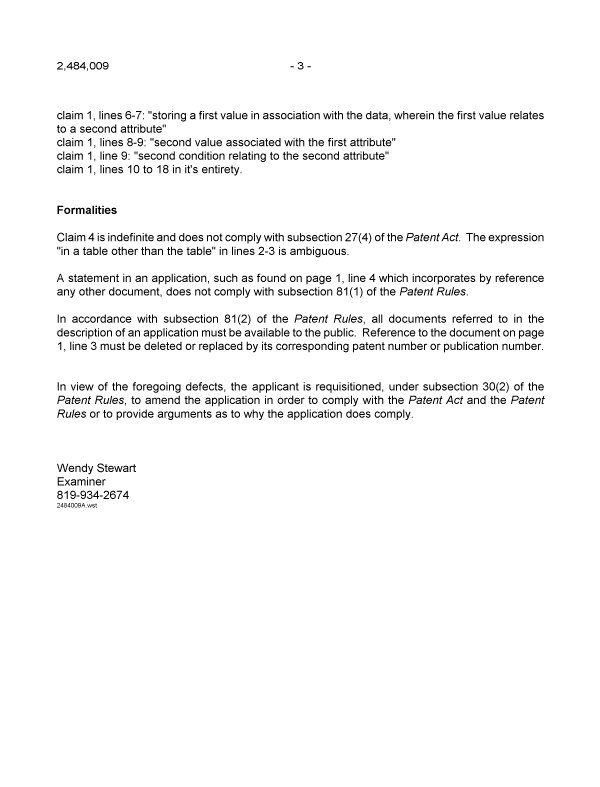 Document de brevet canadien 2484009. Poursuite-Amendment 20080929. Image 3 de 3