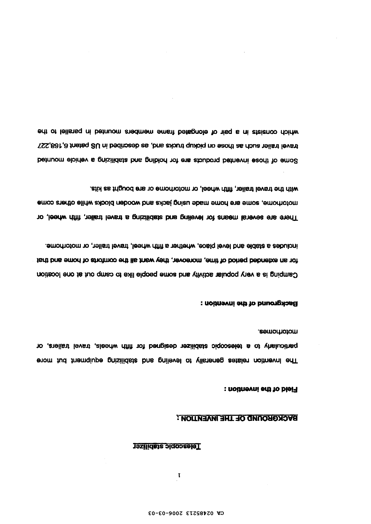 Canadian Patent Document 2485213. Description 20051203. Image 1 of 10