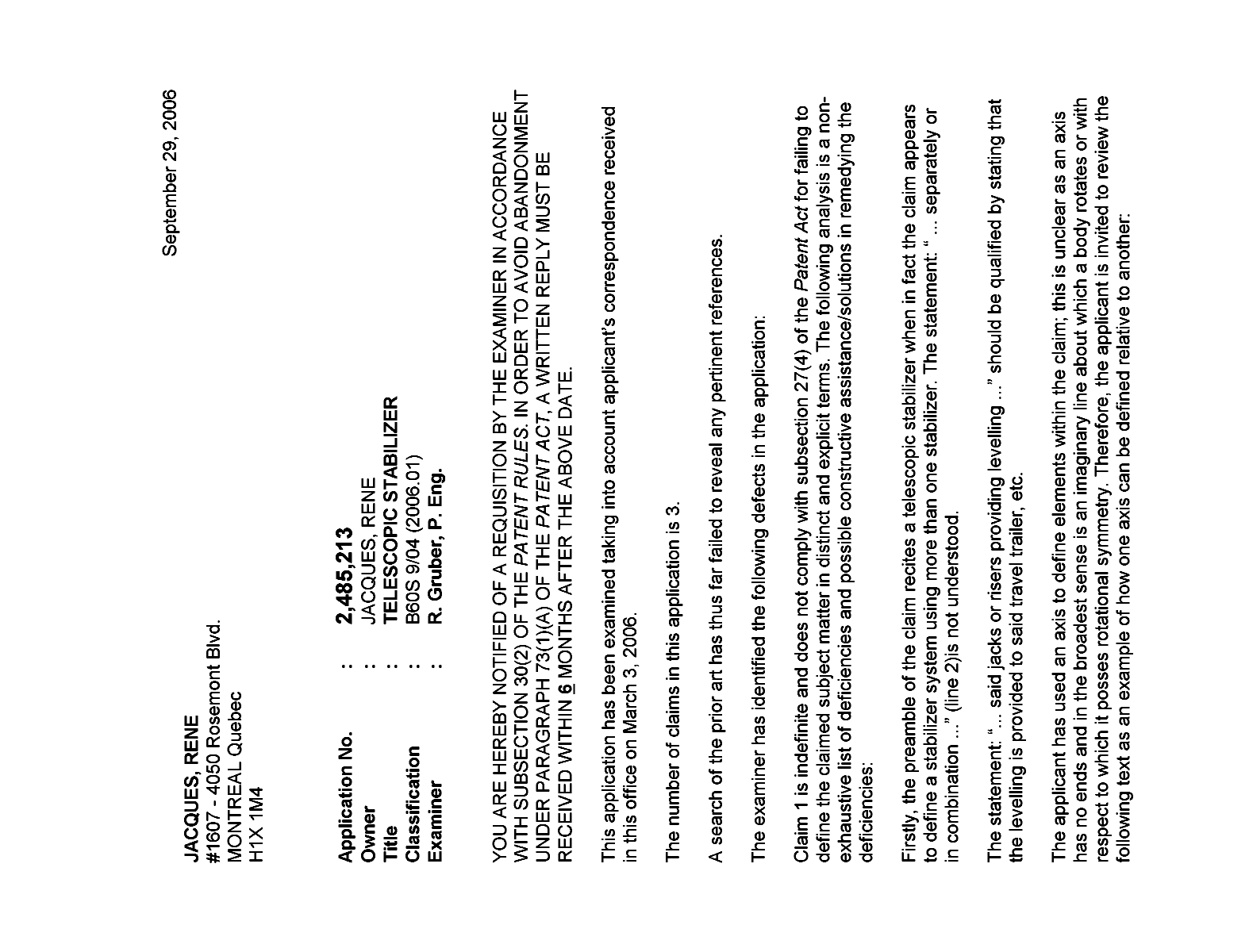 Canadian Patent Document 2485213. Prosecution-Amendment 20051229. Image 1 of 2