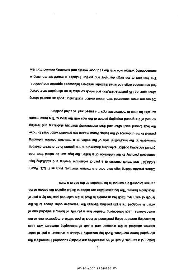 Document de brevet canadien 2485213. Description 20061226. Image 2 de 9
