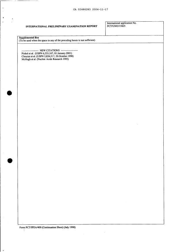 Document de brevet canadien 2486283. PCT 20041117. Image 8 de 8