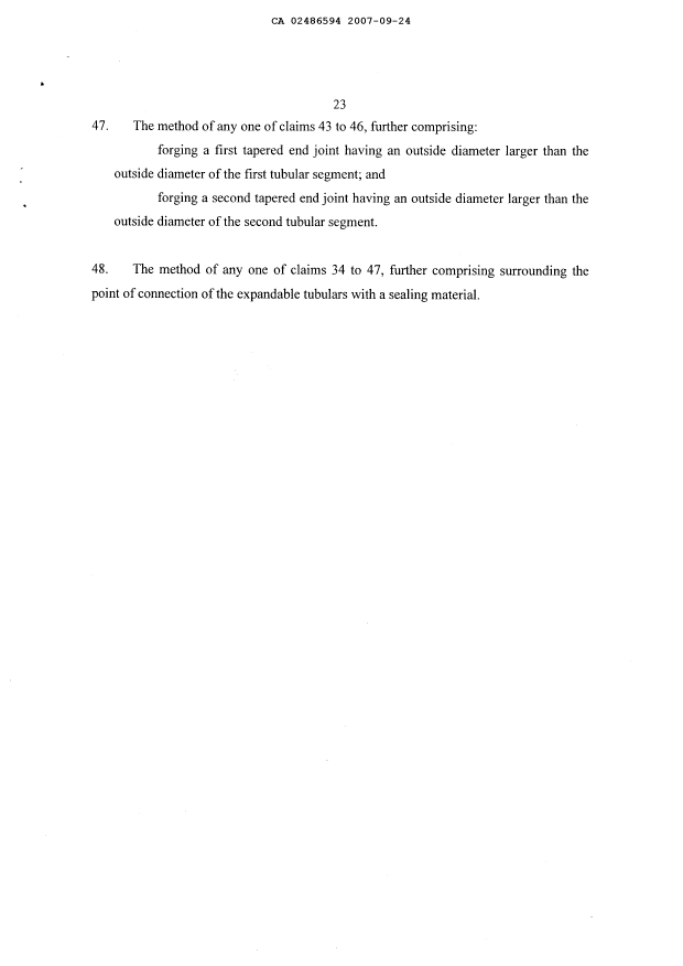 Document de brevet canadien 2486594. Revendications 20080724. Image 9 de 9