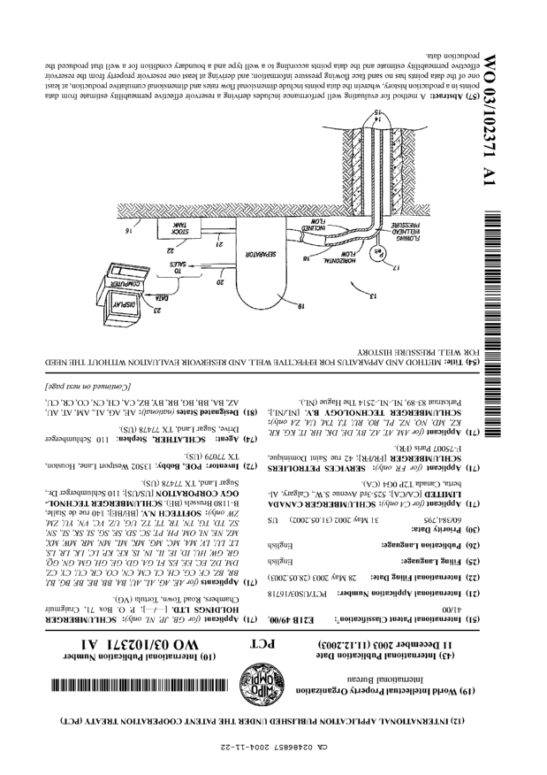 Canadian Patent Document 2486857. Abstract 20041122. Image 1 of 2