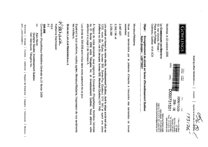 Canadian Patent Document 2487427. Assignment 20061023. Image 1 of 22