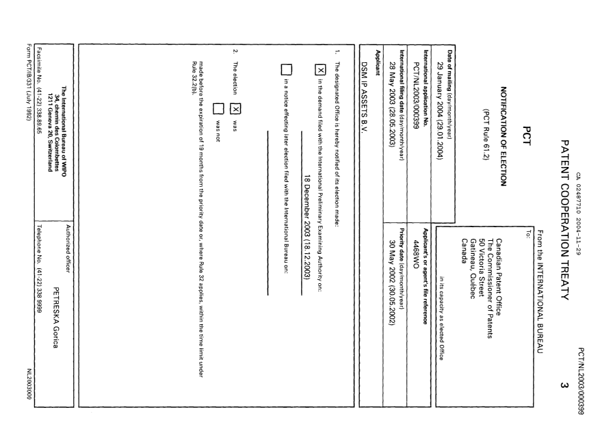 Document de brevet canadien 2487710. PCT 20041129. Image 1 de 4