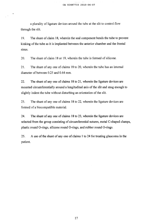 Document de brevet canadien 2487733. Revendications 20100607. Image 4 de 4