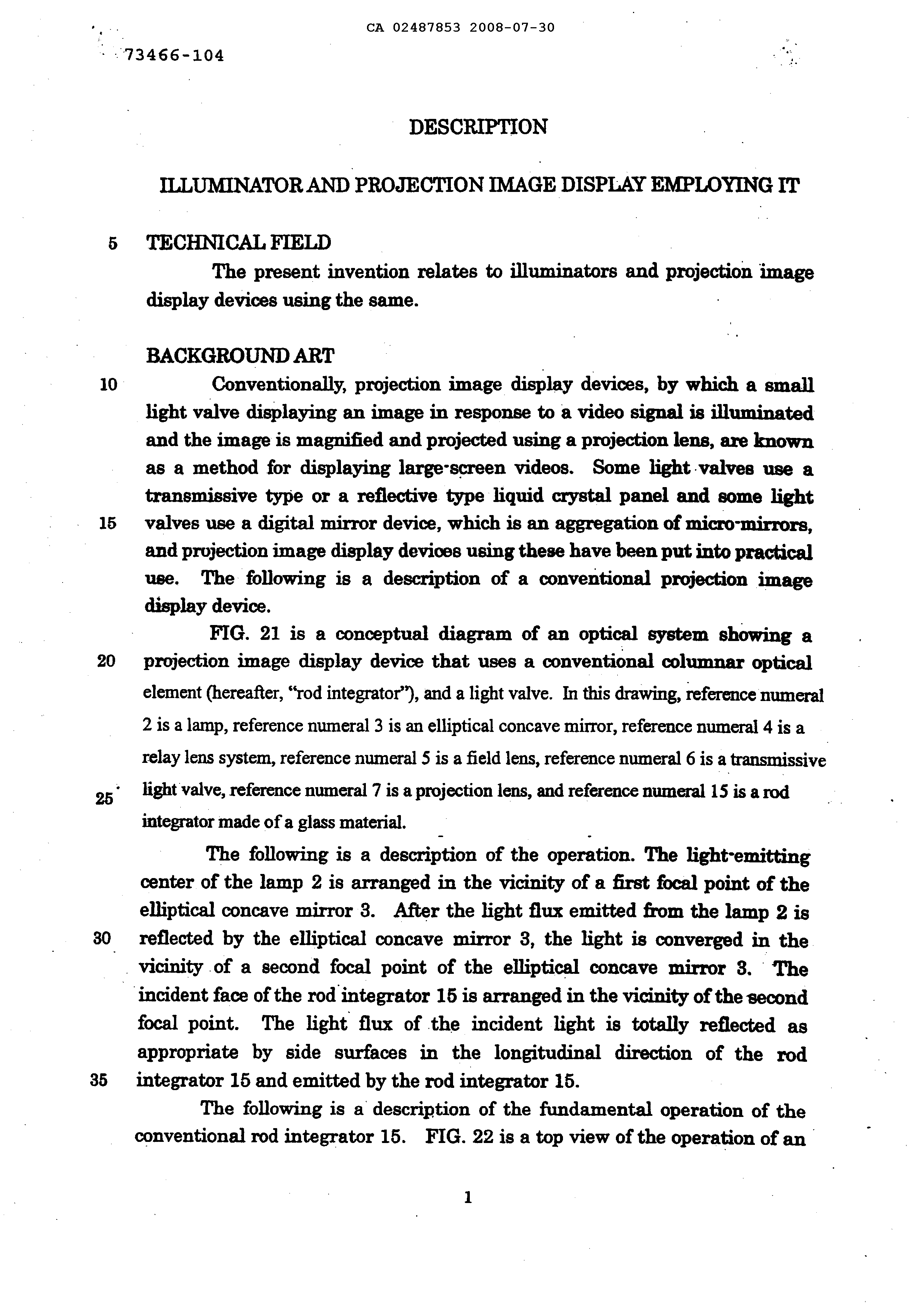 Canadian Patent Document 2487853. Description 20110526. Image 1 of 34