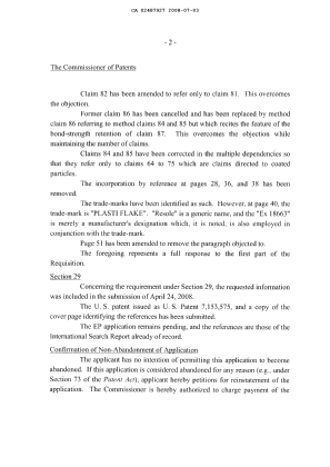 Canadian Patent Document 2487927. Prosecution-Amendment 20080703. Image 2 of 12