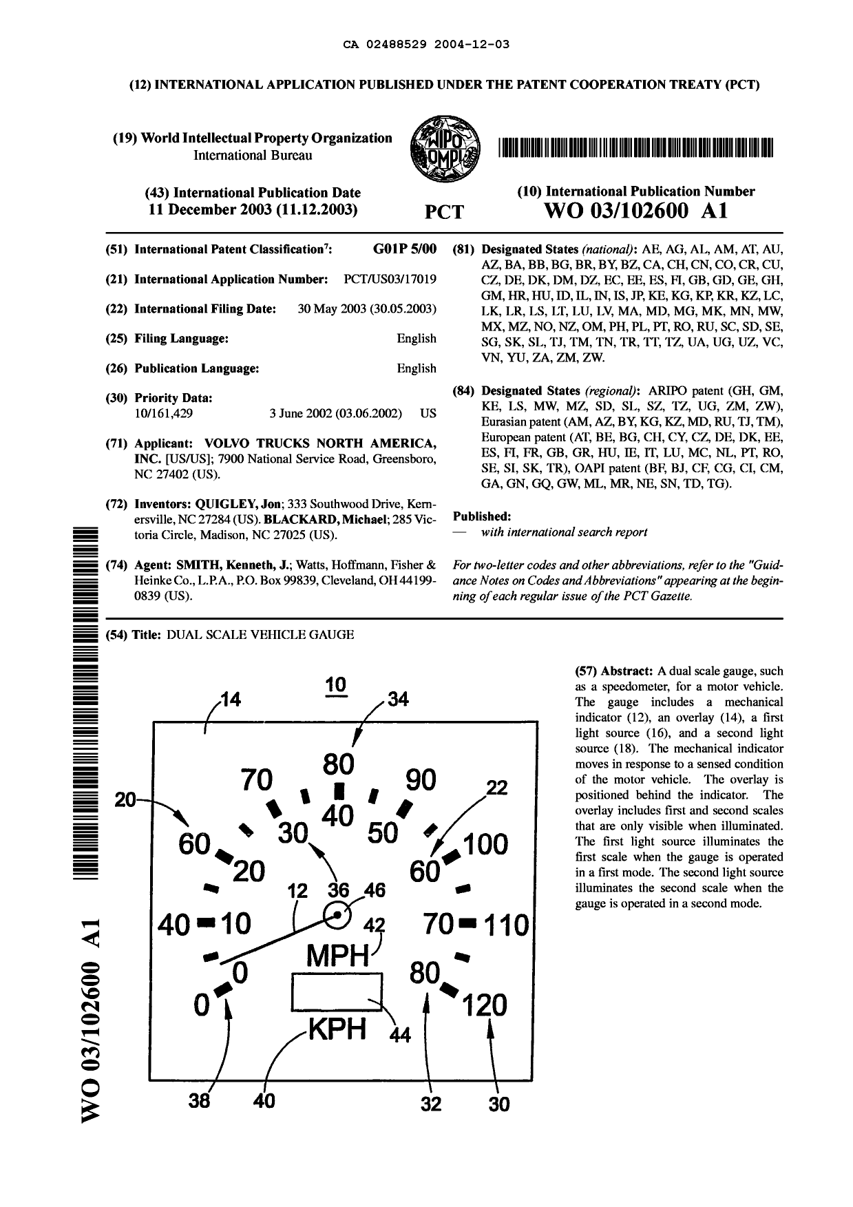 Document de brevet canadien 2488529. Abrégé 20041203. Image 1 de 1