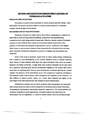 Document de brevet canadien 2489181. Description 20041201. Image 1 de 33