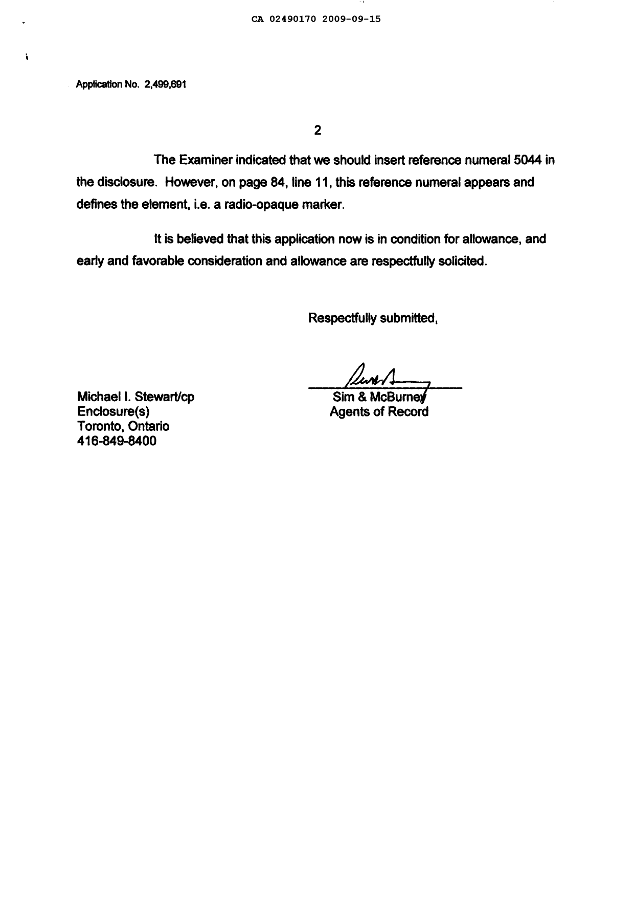 Canadian Patent Document 2490170. Prosecution-Amendment 20081215. Image 2 of 4