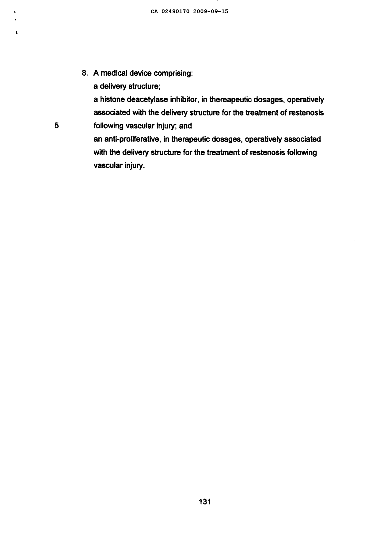 Document de brevet canadien 2490170. Poursuite-Amendment 20081215. Image 4 de 4