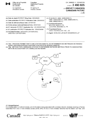 Document de brevet canadien 2490825. Page couverture 20100628. Image 1 de 2