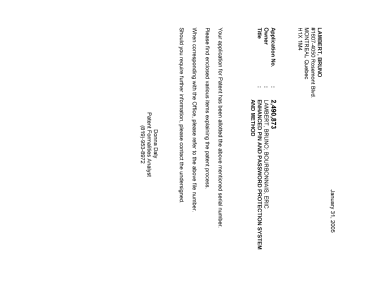 Canadian Patent Document 2490873. Correspondence 20041231. Image 1 of 1