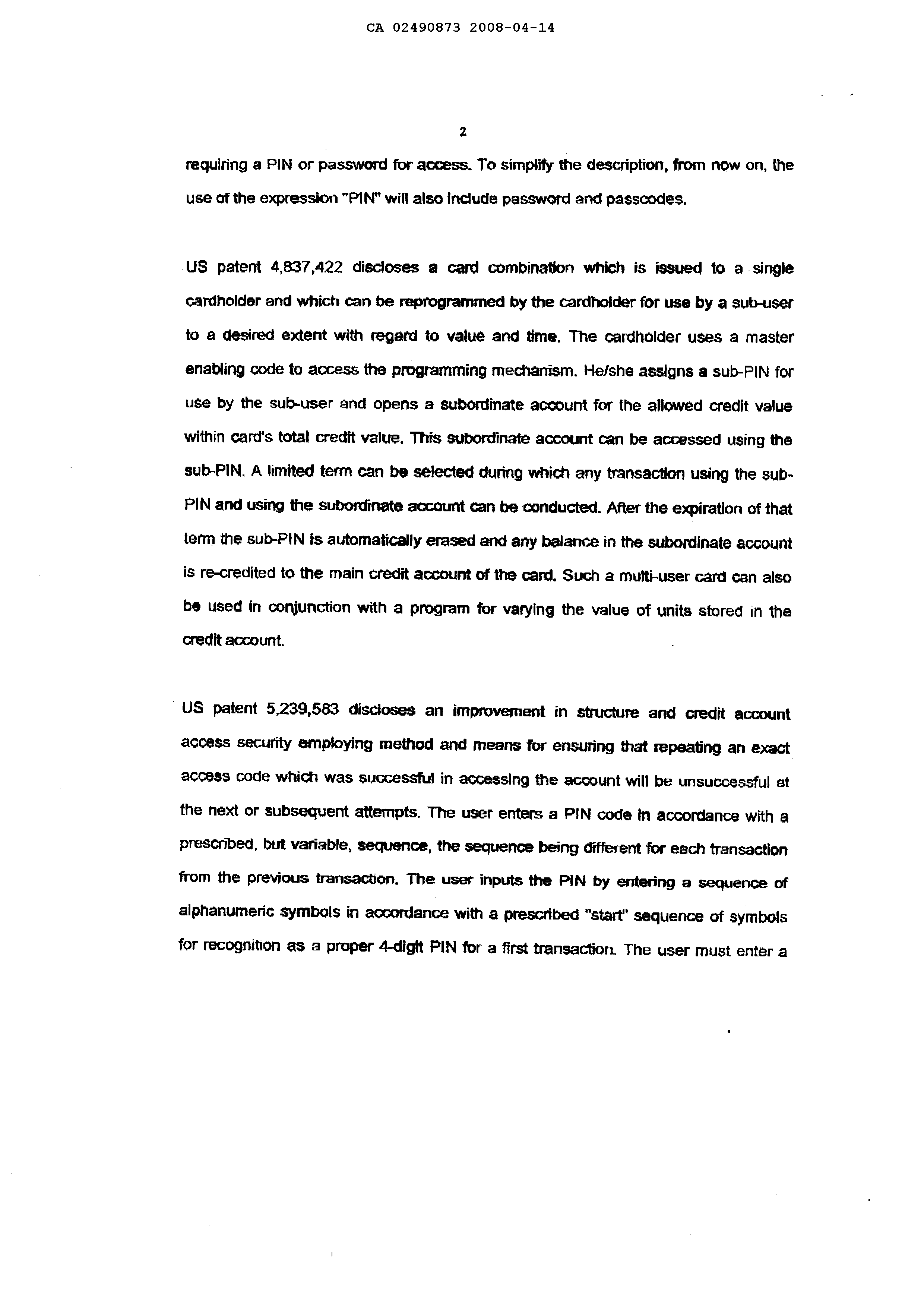 Canadian Patent Document 2490873. Description 20071214. Image 2 of 13