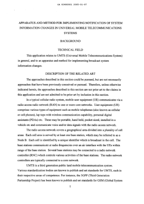 Canadian Patent Document 2492001. Description 20050107. Image 1 of 14