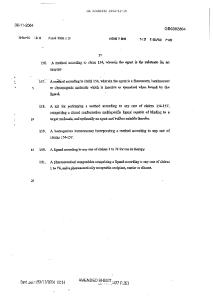 Document de brevet canadien 2492092. Revendications 20031216. Image 21 de 21