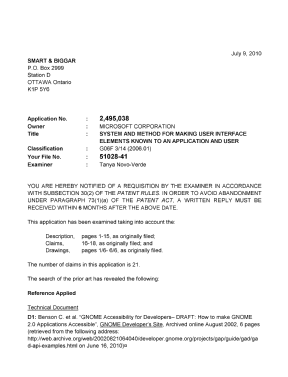 Canadian Patent Document 2495038. Prosecution-Amendment 20100709. Image 1 of 5