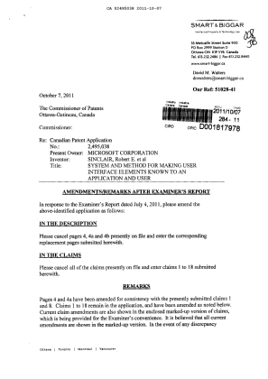 Canadian Patent Document 2495038. Prosecution-Amendment 20111007. Image 1 of 14