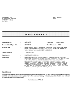 Document de brevet canadien 2495675. Correspondance 20050509. Image 1 de 1