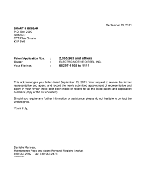 Document de brevet canadien 2497227. Correspondance 20110923. Image 1 de 1