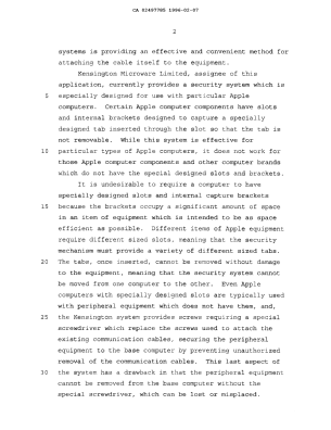 Canadian Patent Document 2497785. Description 20051110. Image 2 of 19