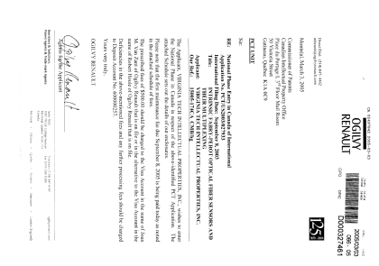 Document de brevet canadien 2497842. Cession 20041203. Image 1 de 3