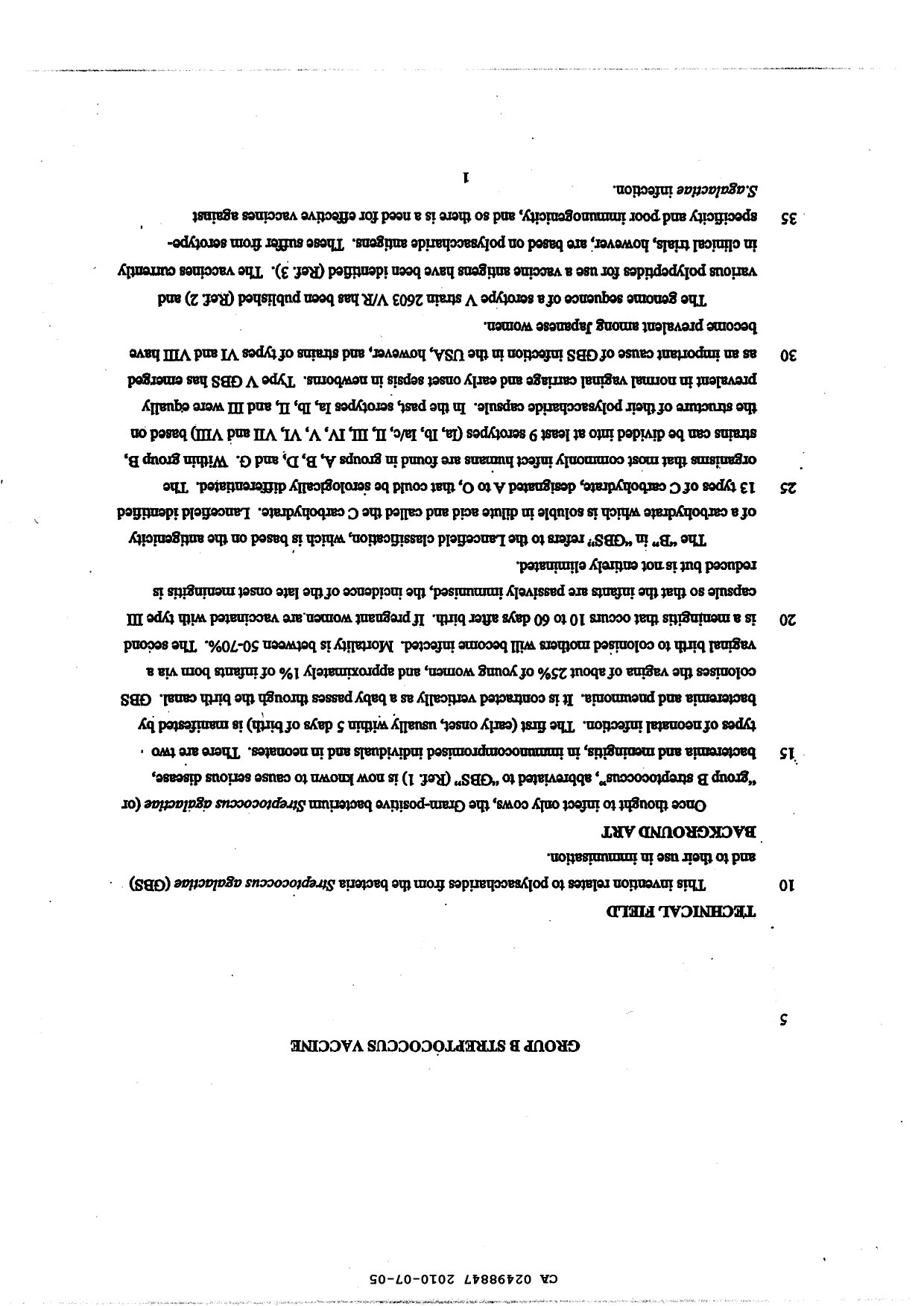 Canadian Patent Document 2498847. Description 20091205. Image 1 of 99