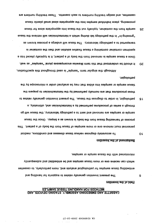 Canadian Patent Document 2499369. Description 20091027. Image 1 of 16