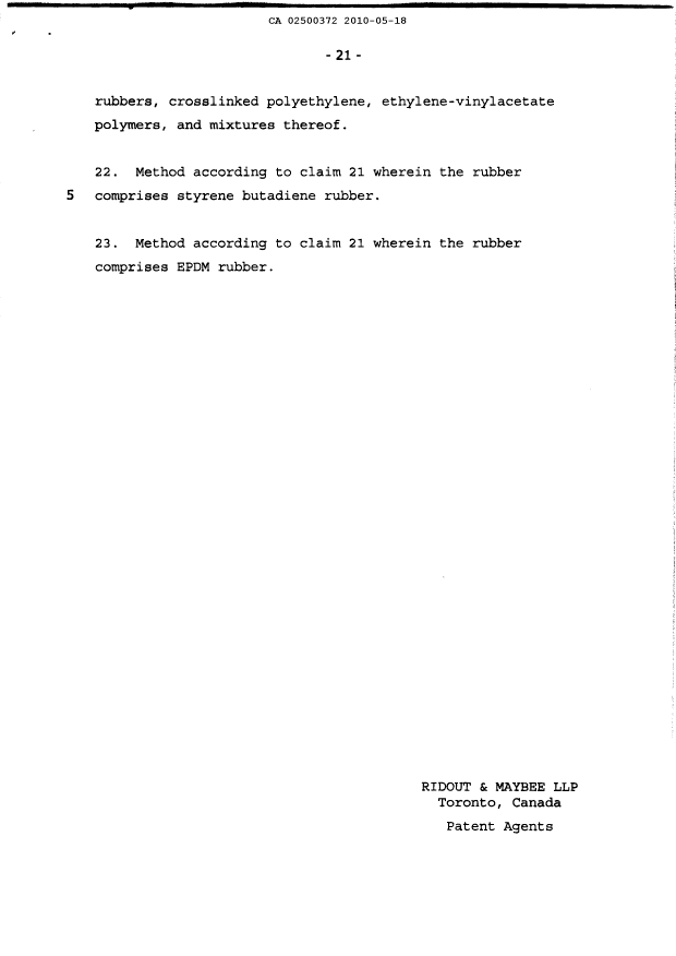 Document de brevet canadien 2500372. Poursuite-Amendment 20100518. Image 7 de 7