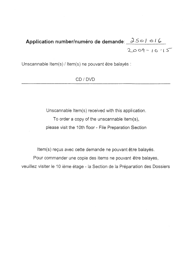 Document de brevet canadien 2501016. Poursuite-Amendment 20091015. Image 3 de 3
