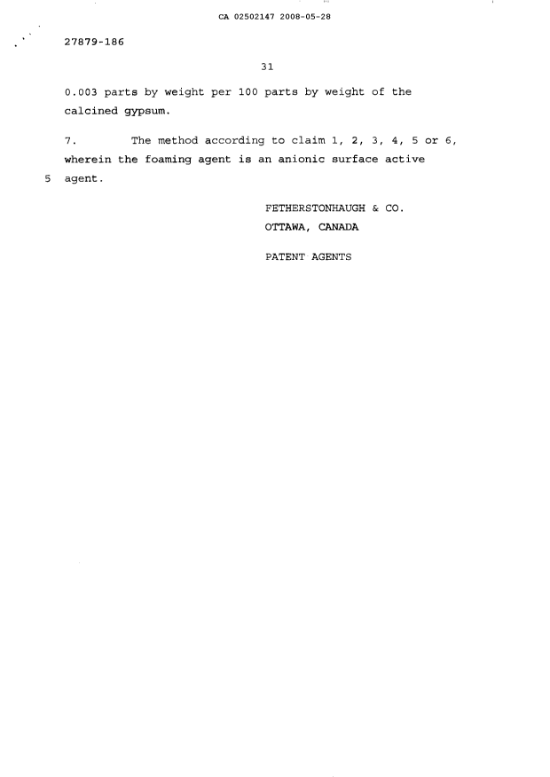 Document de brevet canadien 2502147. Poursuite-Amendment 20080528. Image 6 de 6