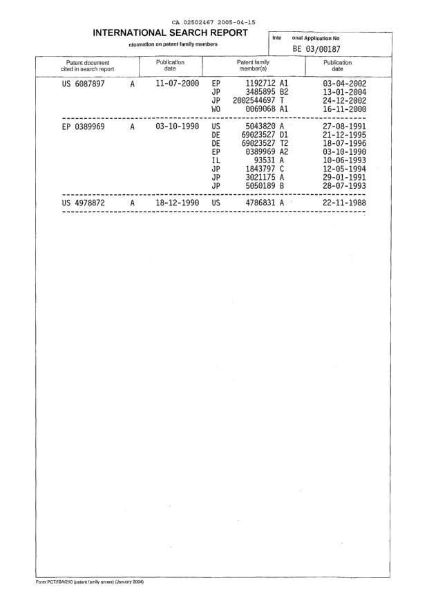 Document de brevet canadien 2502467. PCT 20050415. Image 10 de 10