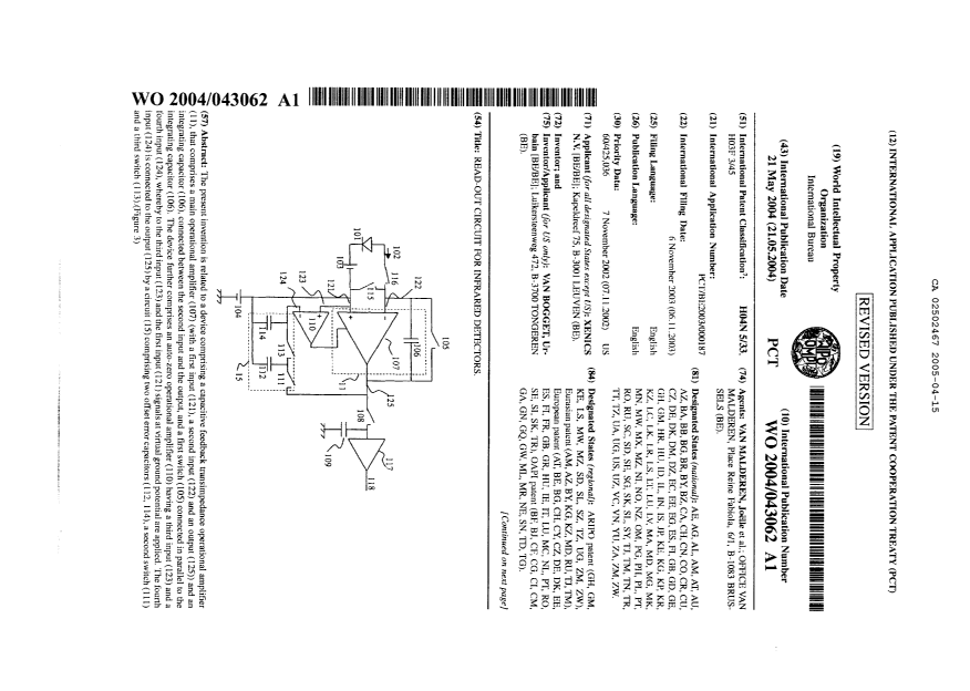 Canadian Patent Document 2502467. PCT 20050415. Image 2 of 10