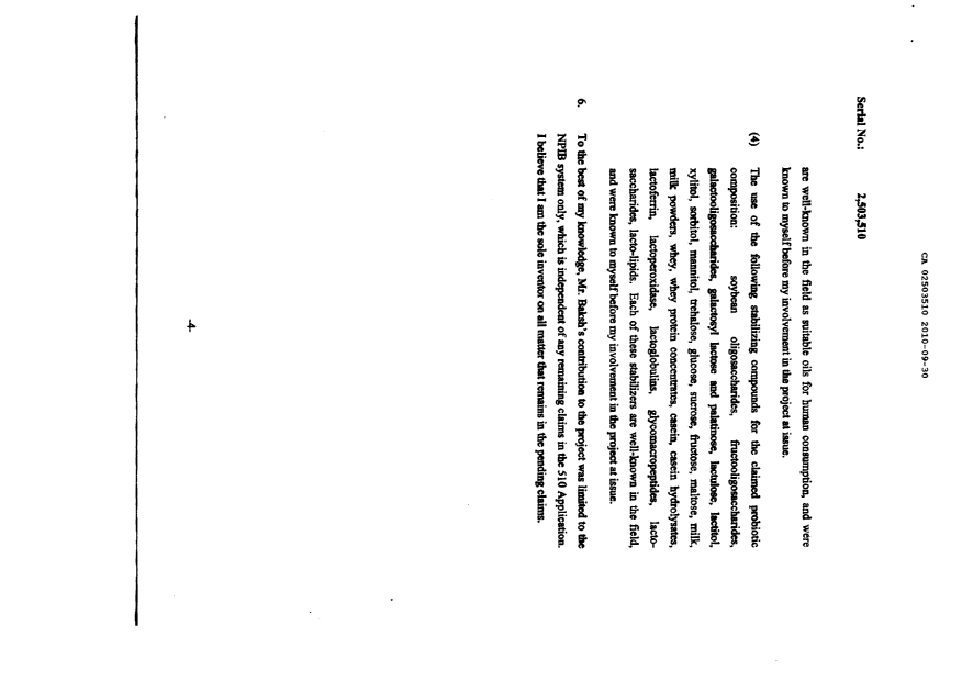 Canadian Patent Document 2503510. Correspondence 20100930. Image 6 of 7