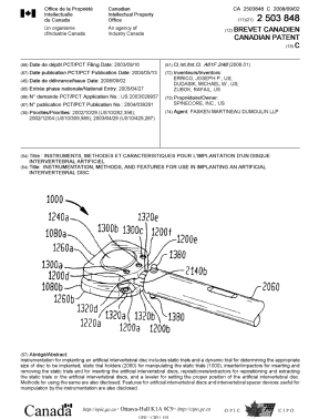 Document de brevet canadien 2503848. Page couverture 20080821. Image 1 de 1
