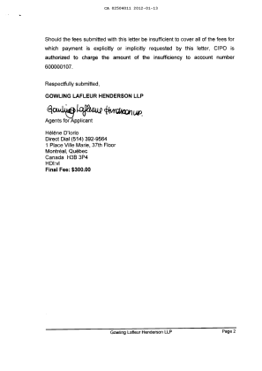 Canadian Patent Document 2504011. Correspondence 20120113. Image 2 of 2