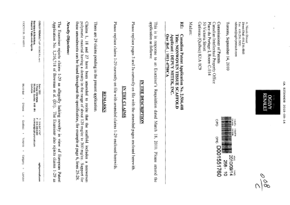 Canadian Patent Document 2504408. Prosecution-Amendment 20100914. Image 1 of 11