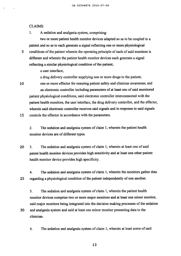 Document de brevet canadien 2504874. Revendications 20100709. Image 1 de 4