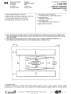 Document de brevet canadien 2505293. Page couverture 20090304. Image 1 de 2