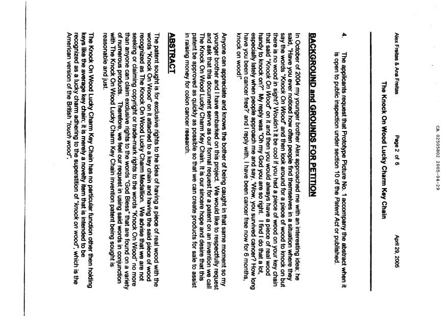 Document de brevet canadien 2505802. Abrégé 20050429. Image 1 de 1