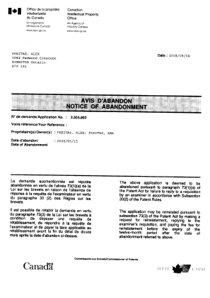 Document de brevet canadien 2505802. Correspondance 20080904. Image 1 de 2