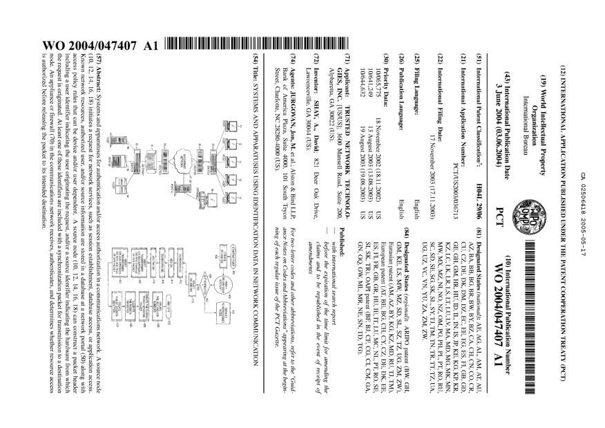 Document de brevet canadien 2506418. Abrégé 20050517. Image 1 de 1