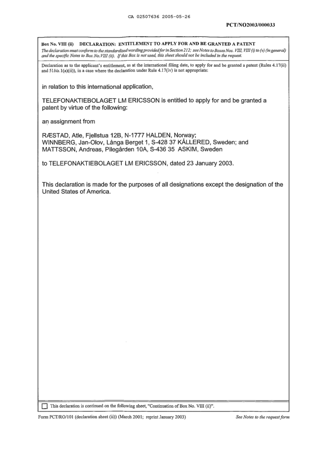 Document de brevet canadien 2507636. PCT 20050526. Image 12 de 12