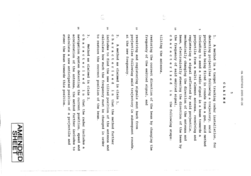 Document de brevet canadien 2507636. Revendications 20050526. Image 1 de 1